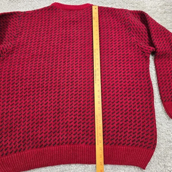L.L. Bean Mens Red Birdseye Wool Sweater Size XXL Nordic Cabin Heritage Norway - Picture 8 of 10